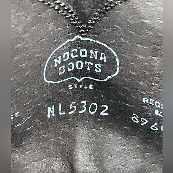 Nocona Cowboy Western Boots Brown Green Mocha Chartreuse Leather Flame 8 1/2B - Picture 13 of 16